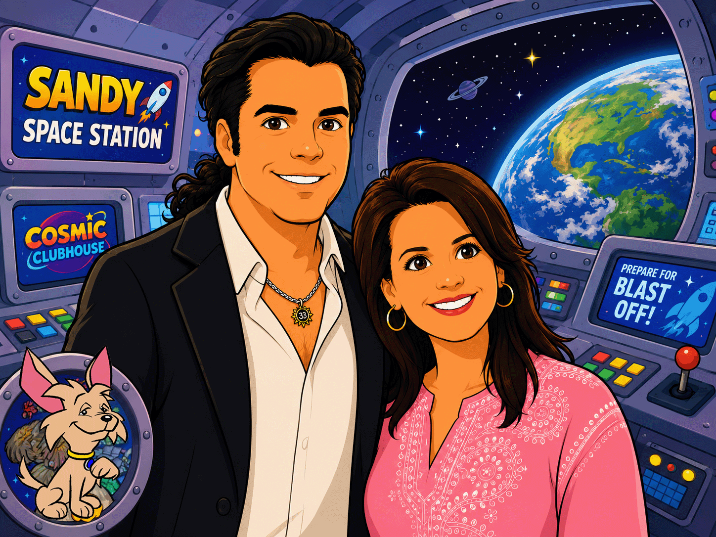 Sandy Fox and Lex Lang, Co-Creators of Sandy's Space Station & Cosmic Clubhouse®